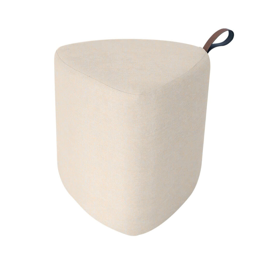 สตูลทรงสามเหลี่ยม RENITA HOME PEBBLE STOOL สีครีม 40x40ซม._0